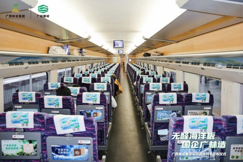 享“中国速度”用“国民好板”广西林业集团冠名高铁专列启航