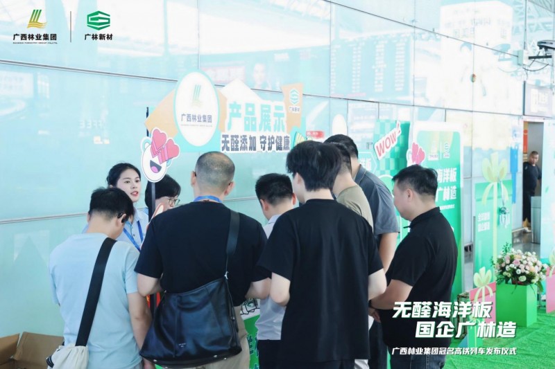 享“中国速度”用“国民好板”广西林业集团冠名高铁专列启航